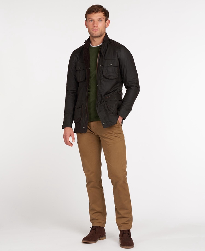 Barbour Corbridge Men's Waxed Jackets Black | PVYU-28975