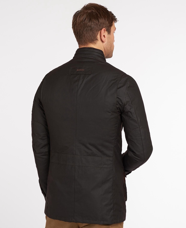 Barbour Corbridge Men's Waxed Jackets Black | PVYU-28975