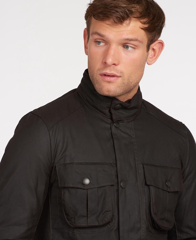 Barbour Corbridge Men's Waxed Jackets Black | PVYU-28975
