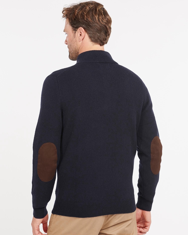 Barbour Essential Patch Half Zip Men's Sweaters Navy | XYWZ-37928