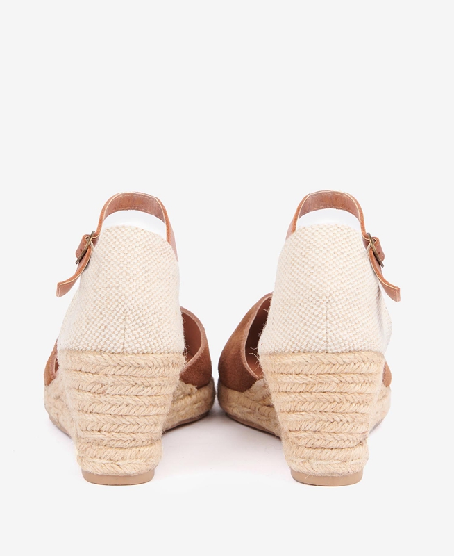 Barbour Heidi Wedge Women's Sandals Brown | VSDQ-72459