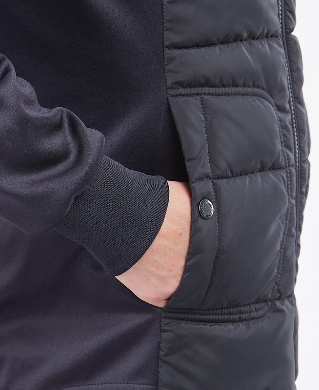 Barbour Reedley Quilted Women's Sweatshirts Navy | QZJY-01284