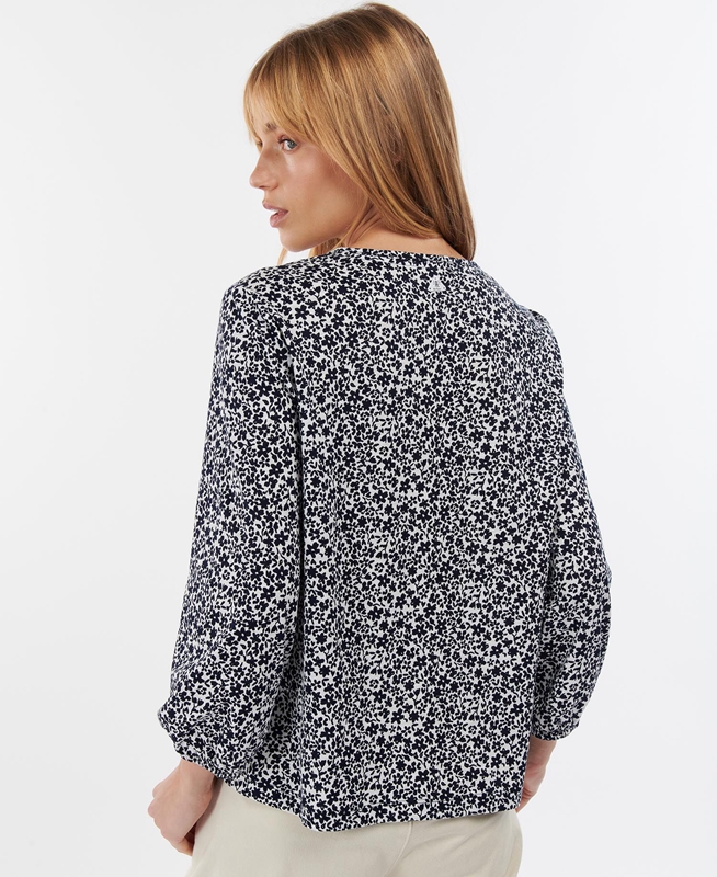 Barbour Seaholly Top Women's T Shirts White | PDXZ-71693