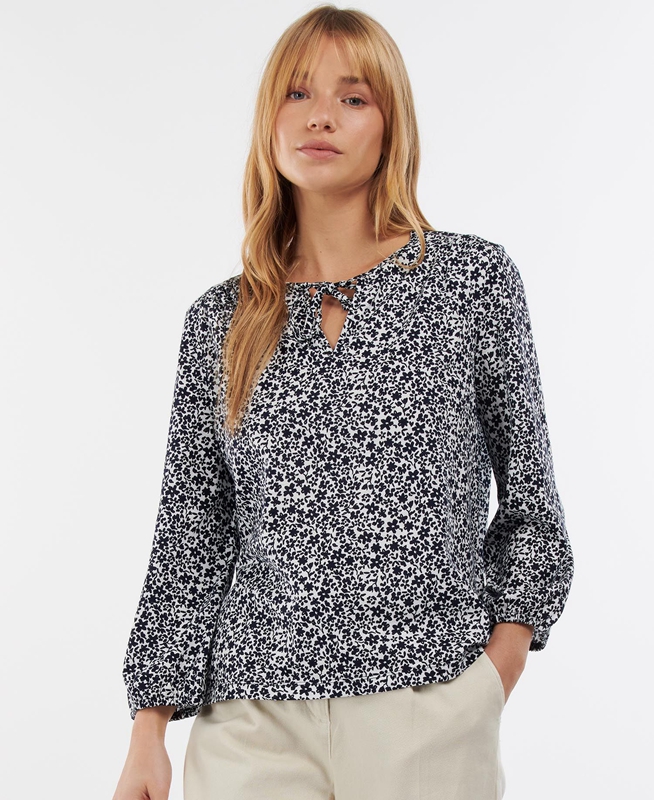 Barbour Seaholly Top Women\'s T Shirts White | PDXZ-71693